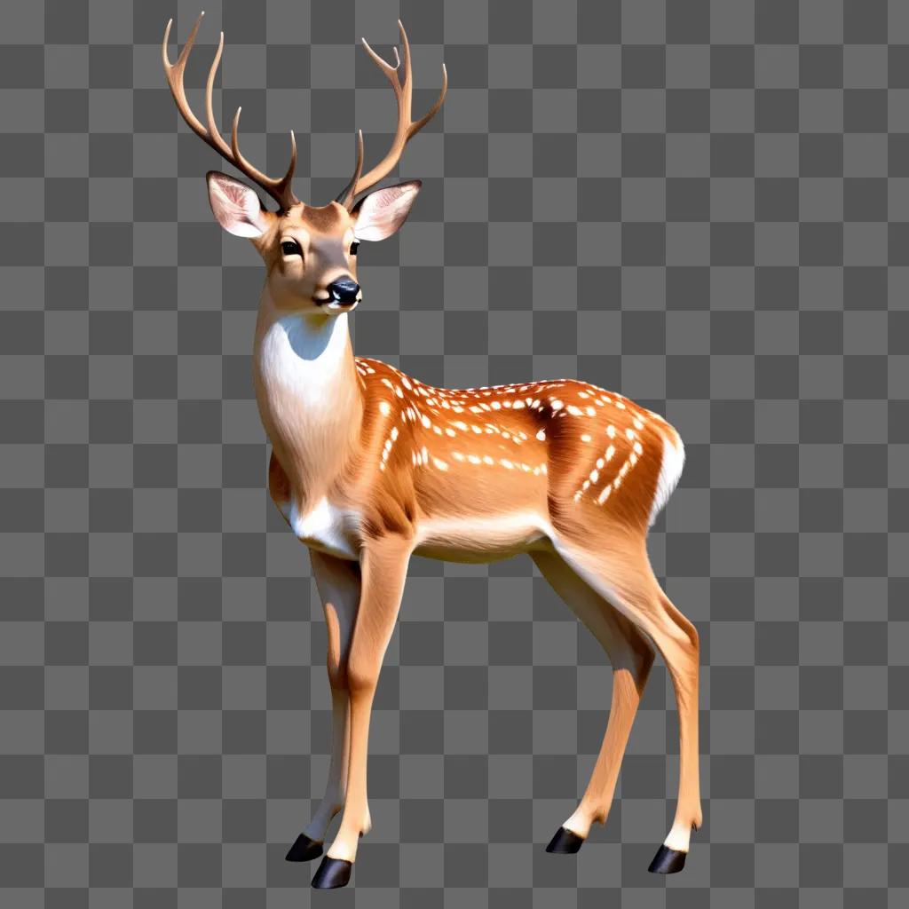 deer with white spots on its legs and head