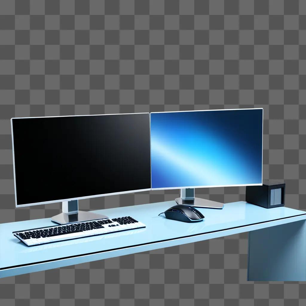 desktop computer setup with a monitor and keyboard