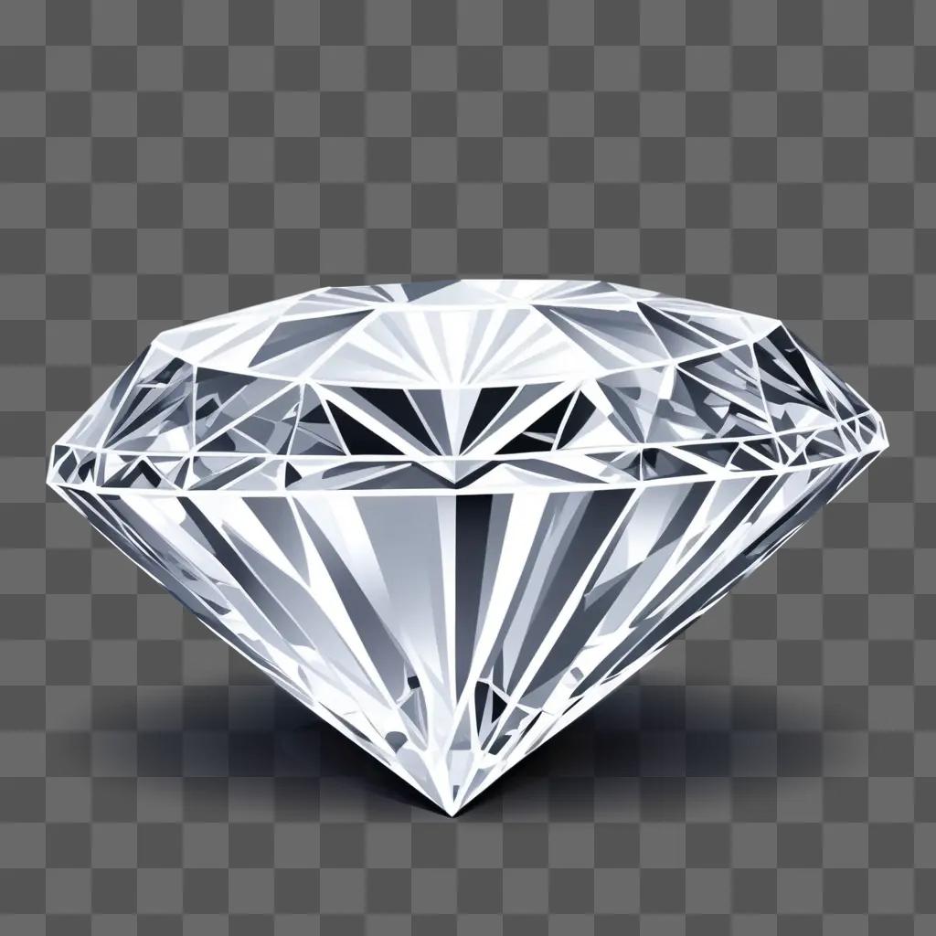 diamond is drawn on a grey background