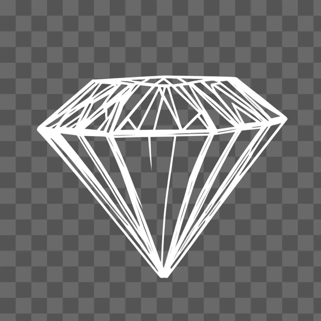 diamond is drawn on a white background