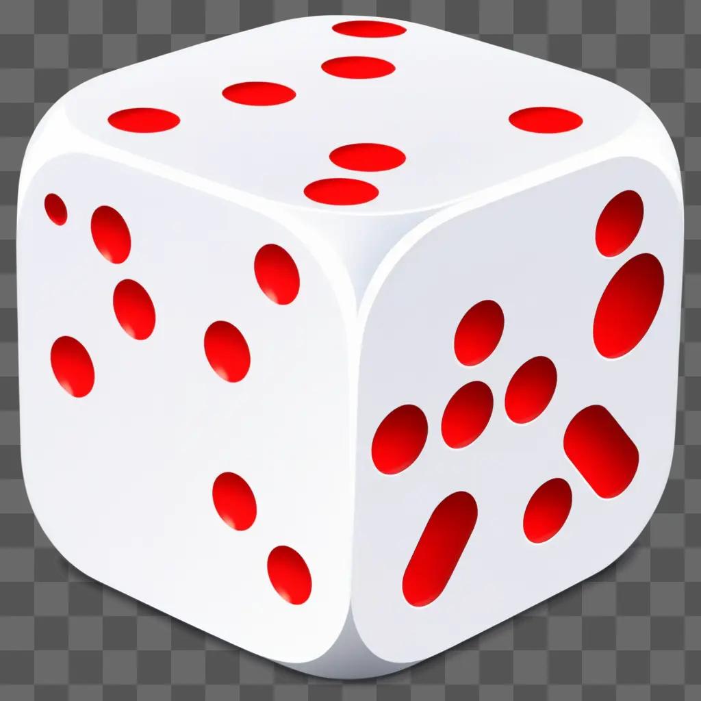 dice clipart with red dots