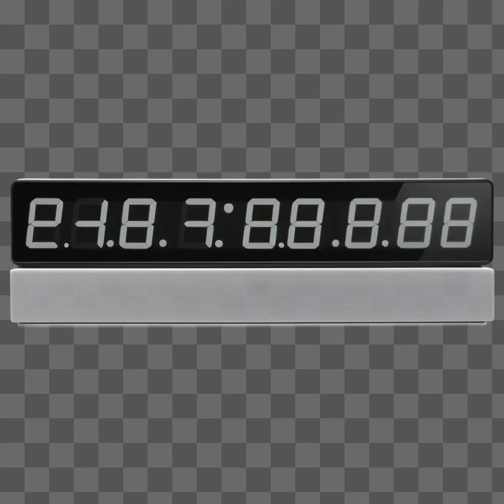 digital clock with seconds on the side