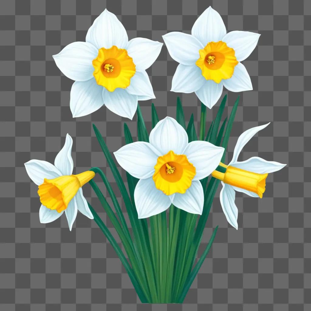 digital illustration of a narcissus flower