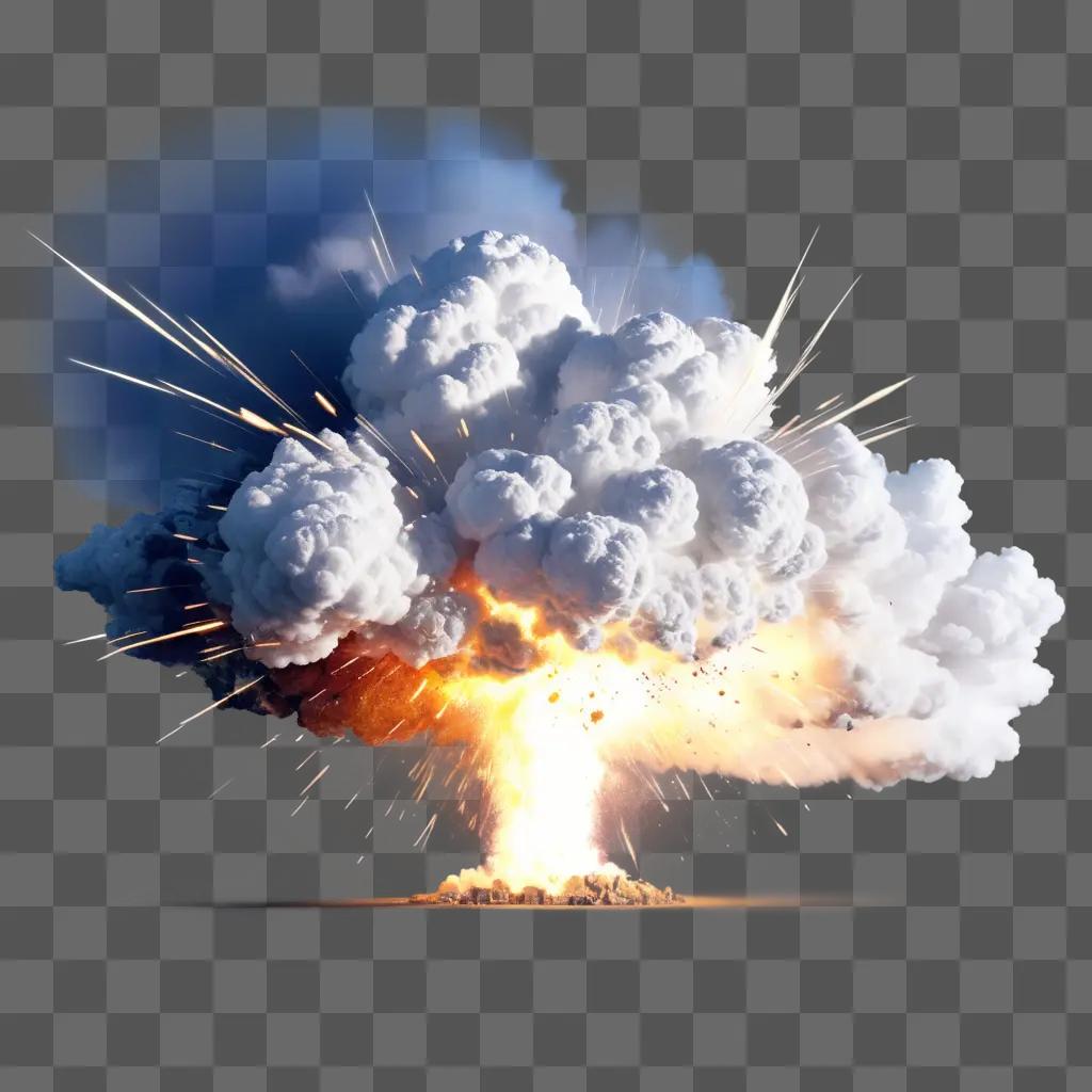 digital illustration of a powerful explosion