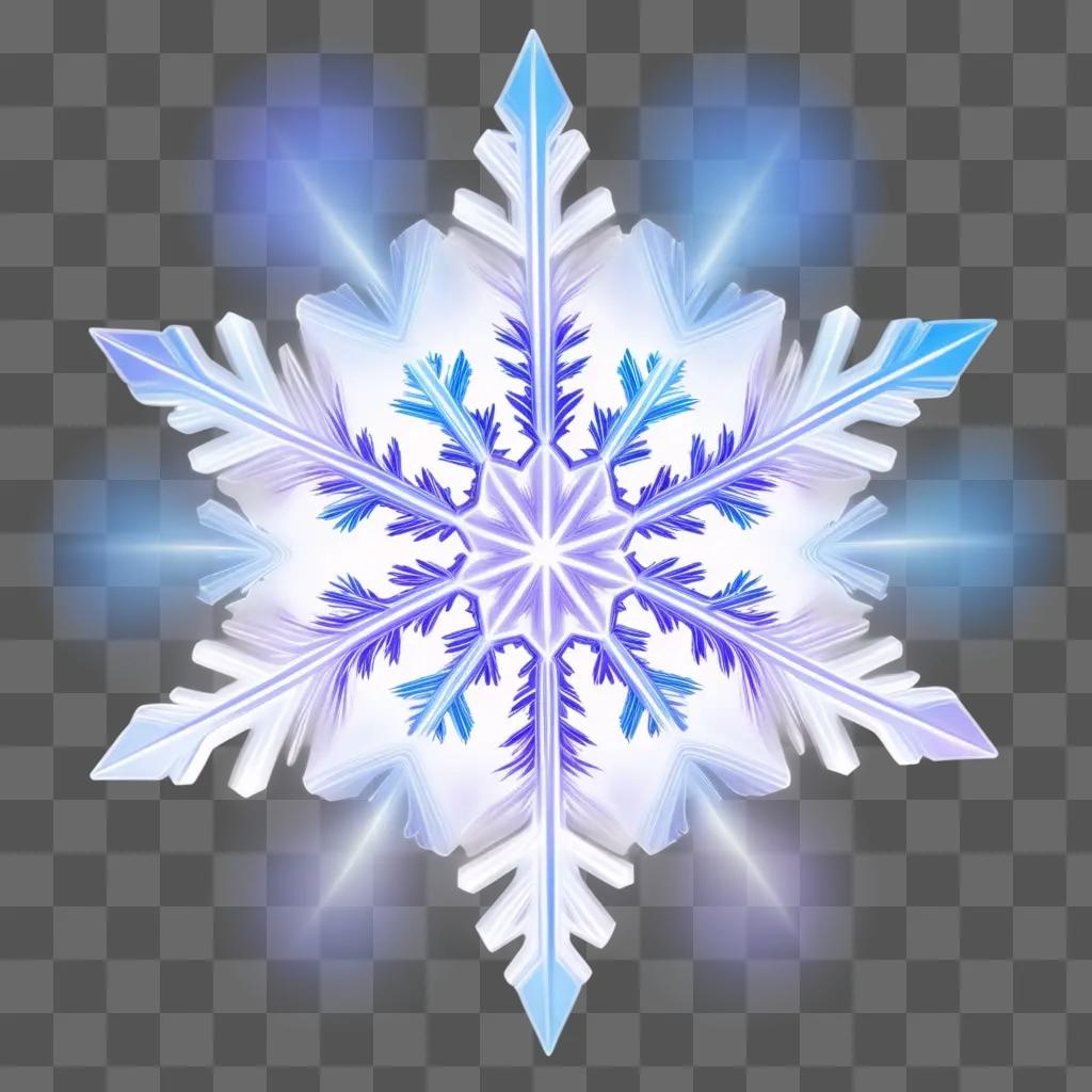 digital snowflake on a blue and purple background