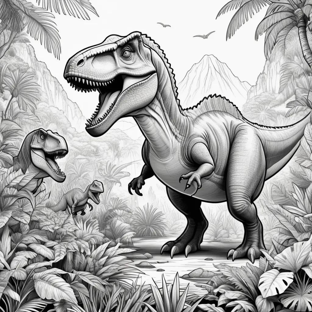 dinosaur coloring page from the Jurassic World Coloring Book