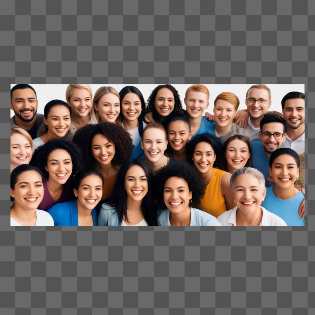 diverse group of people posing for a picture