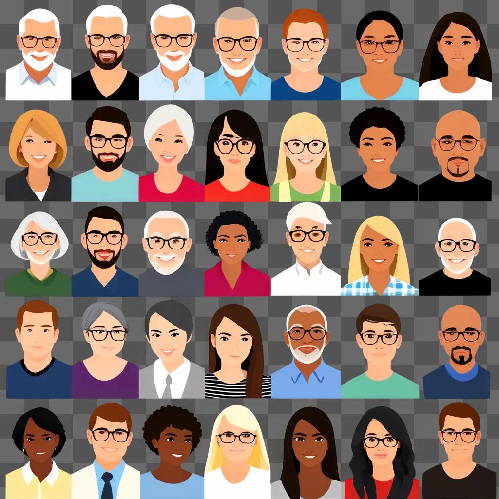 diverse group of people with personas