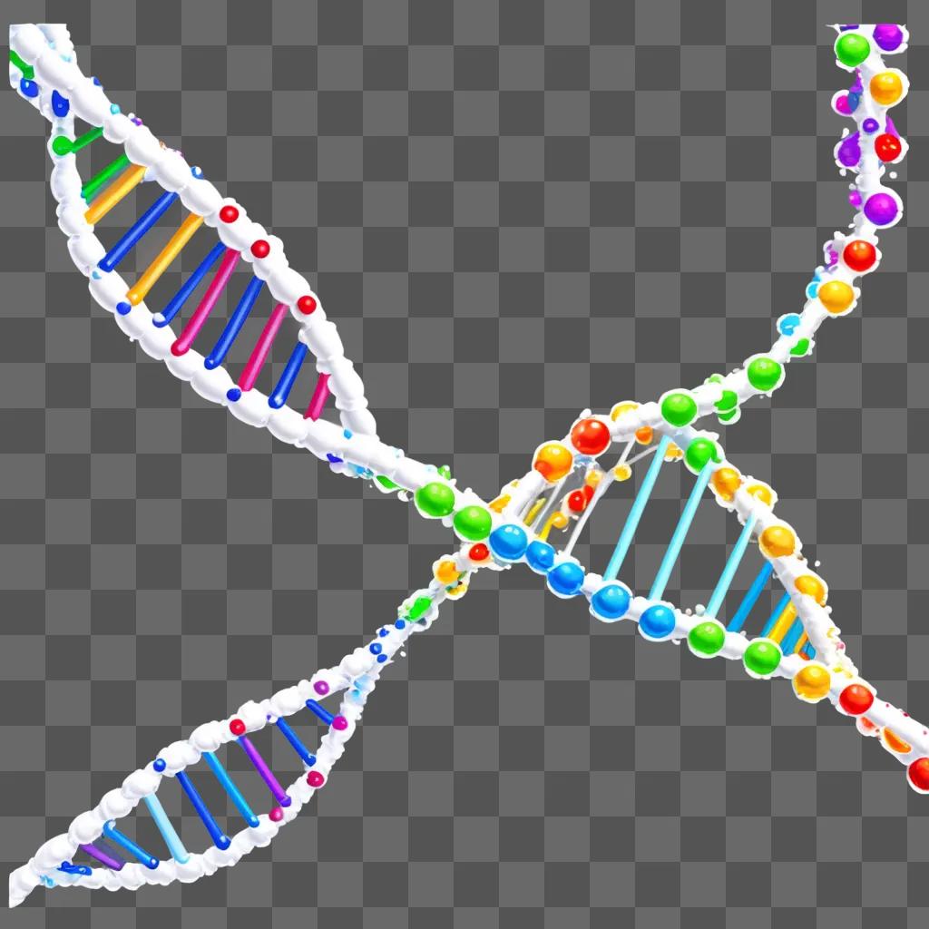DNAクリップアートはカラフルで青