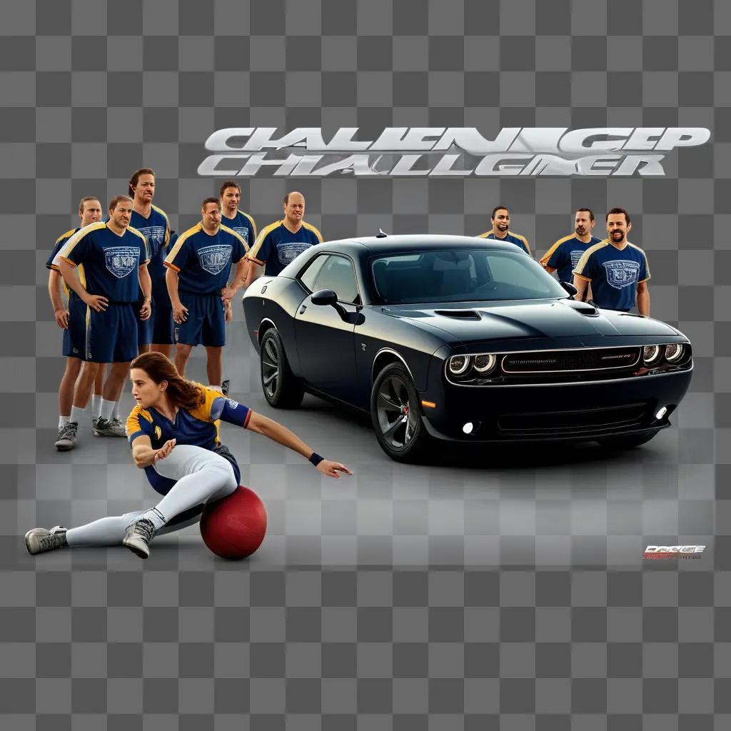 dodge challenger team posing for photo