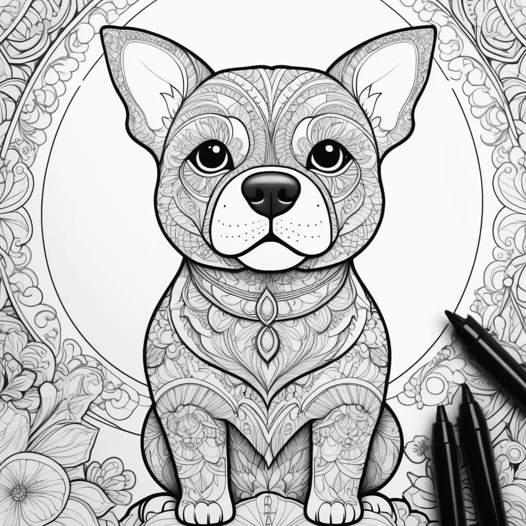 dog man coloring page with black and white coloring