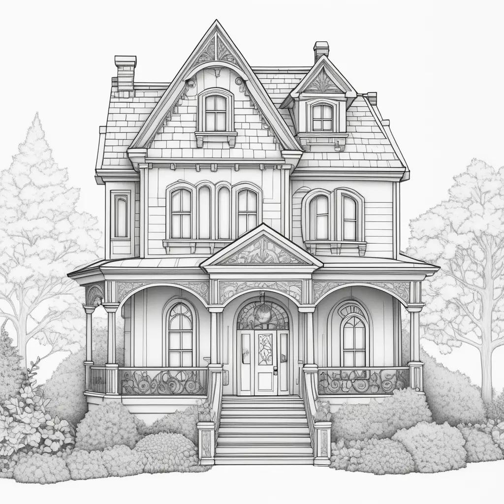 dollhouse with a gabby dollhouse coloring page