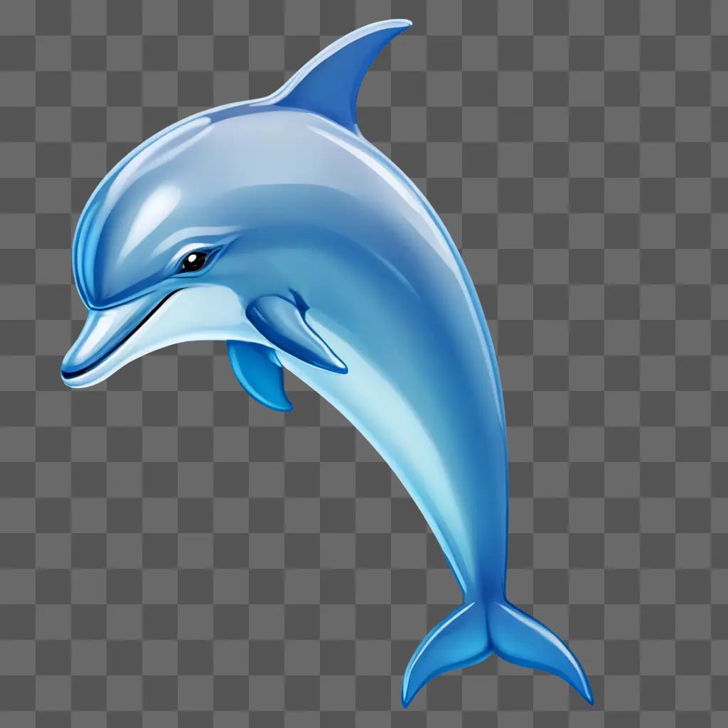 dolphin clipart A 3D rendering of a dolphin jumping