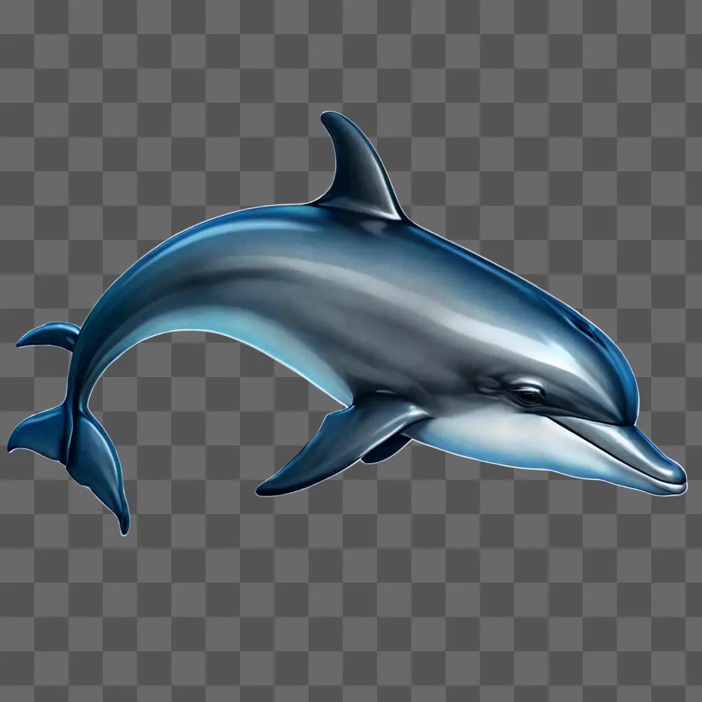 dolphin clipart A dolphin in a blue lighted background