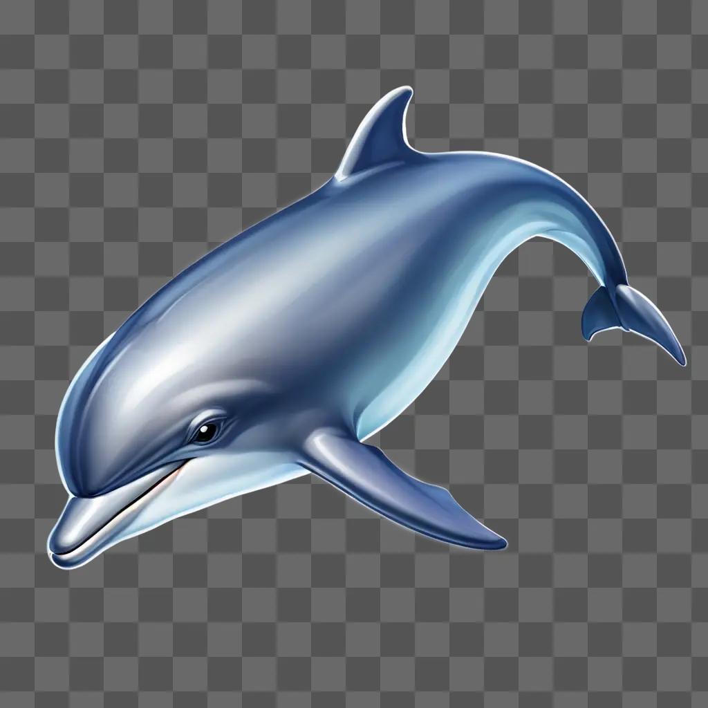 dolphin clipart A dolphin with a blue light on its face