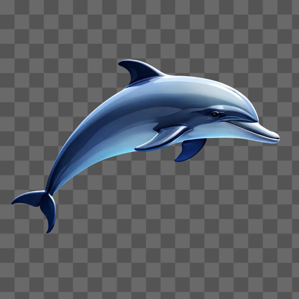 dolphin clipart A shiny dolphin is on the wall