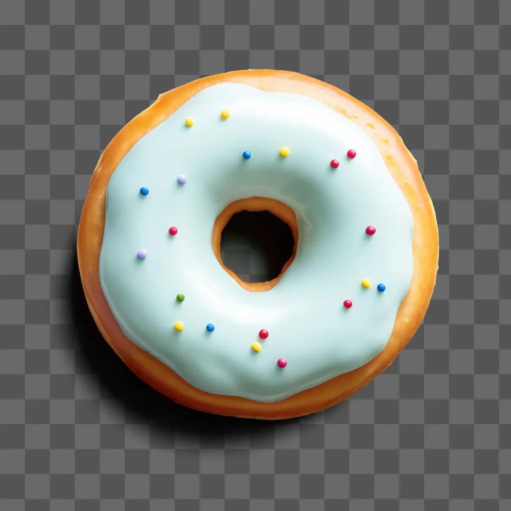 donut with sprinkles in a 3D silhouette