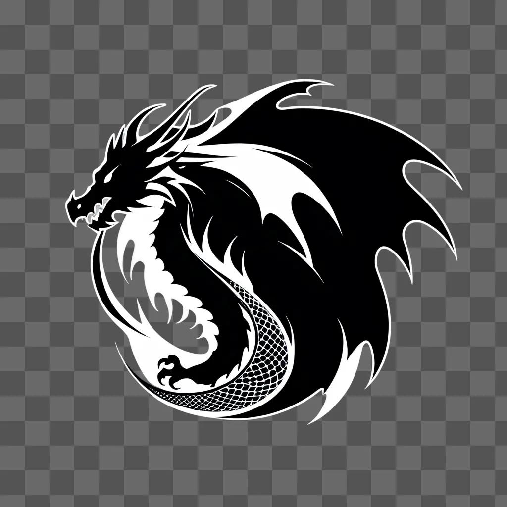 dragon logo with glowing lights