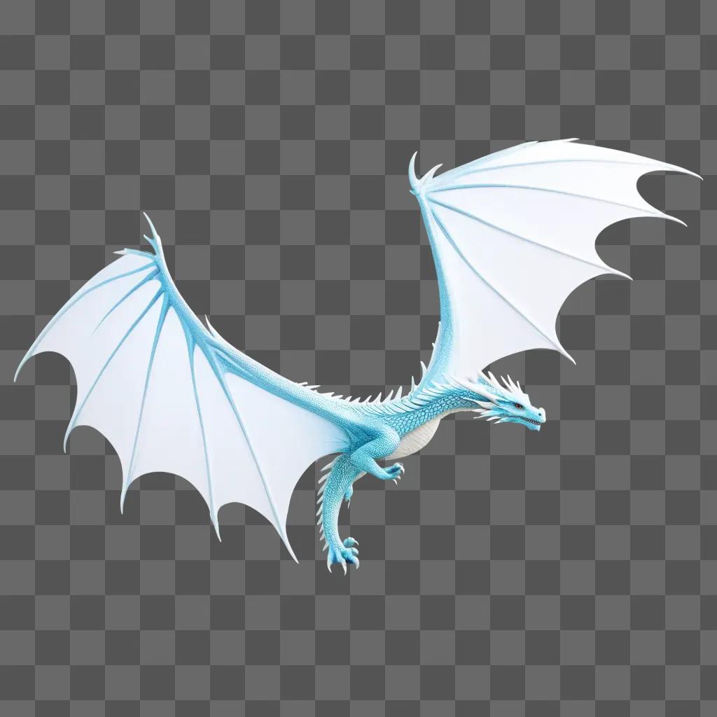 dragon wing is white and blue in color