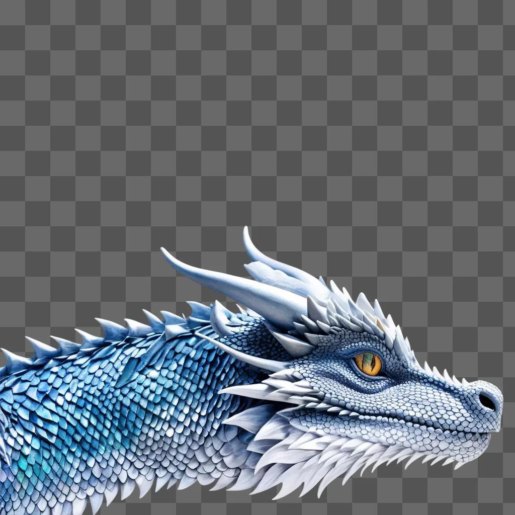 dragon with scales on its head and body