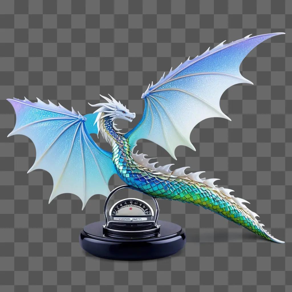 dragon with scales on the back and wings