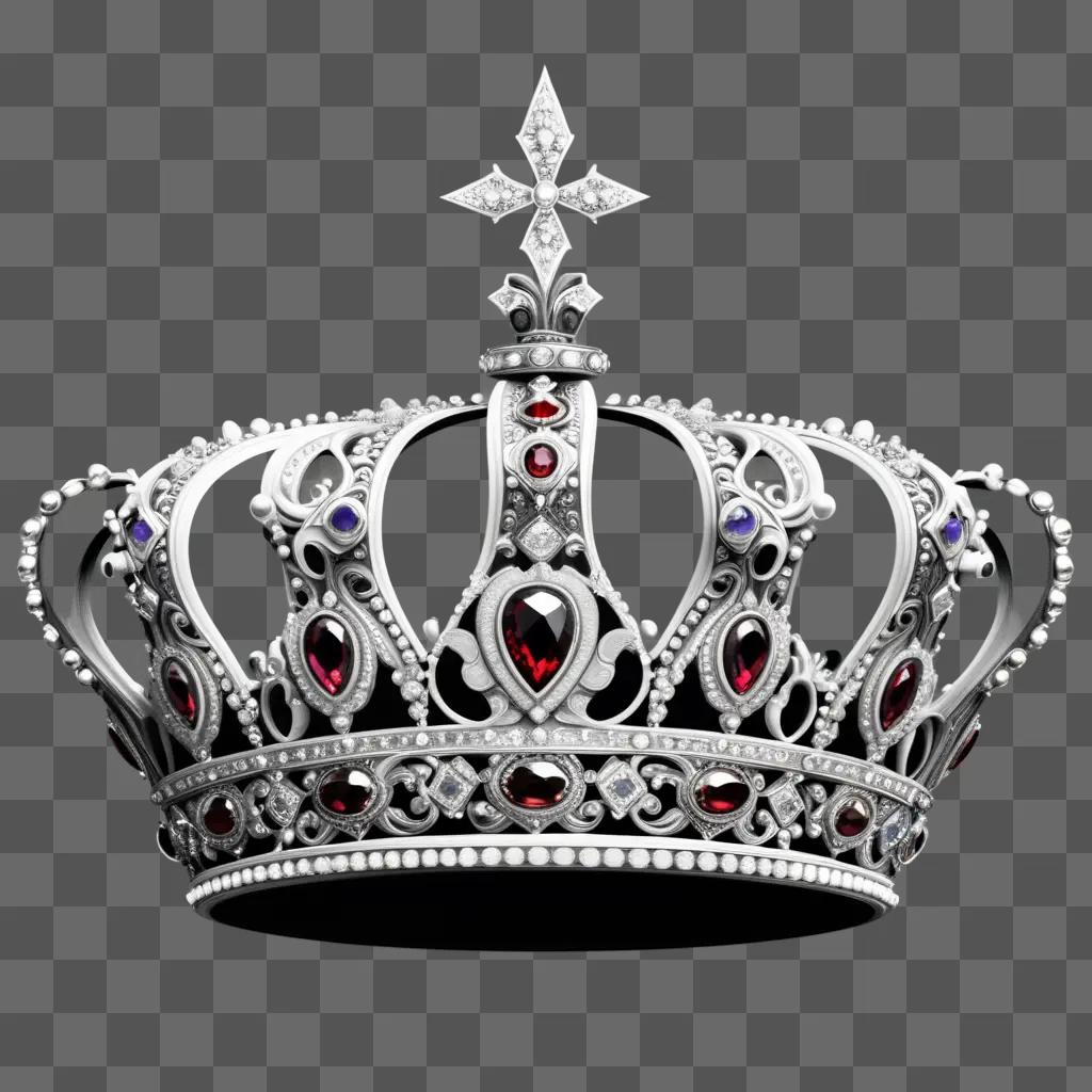 drawing of a beautiful crown with jewels