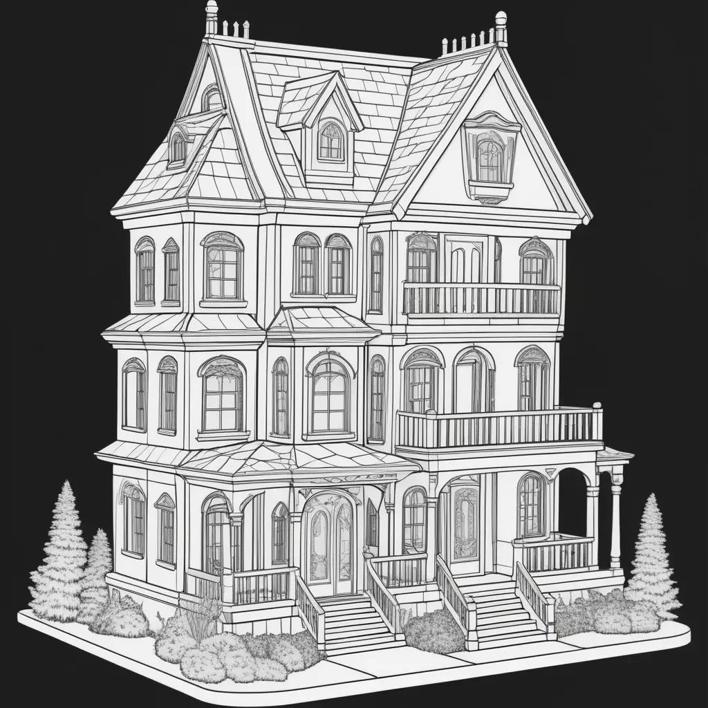 drawing of a gabby dollhouse coloring pages