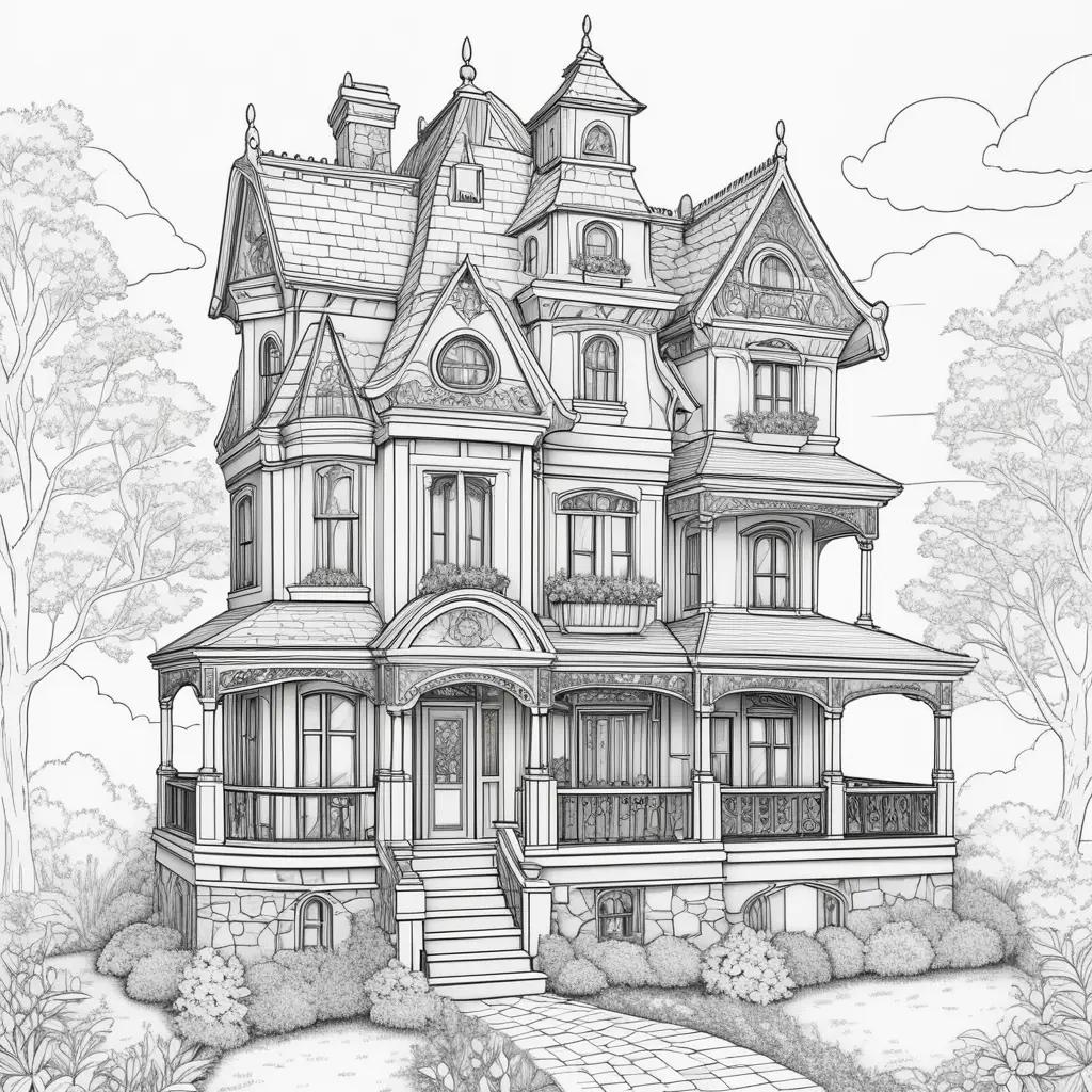 drawing of a gabby dollhouse coloring pages