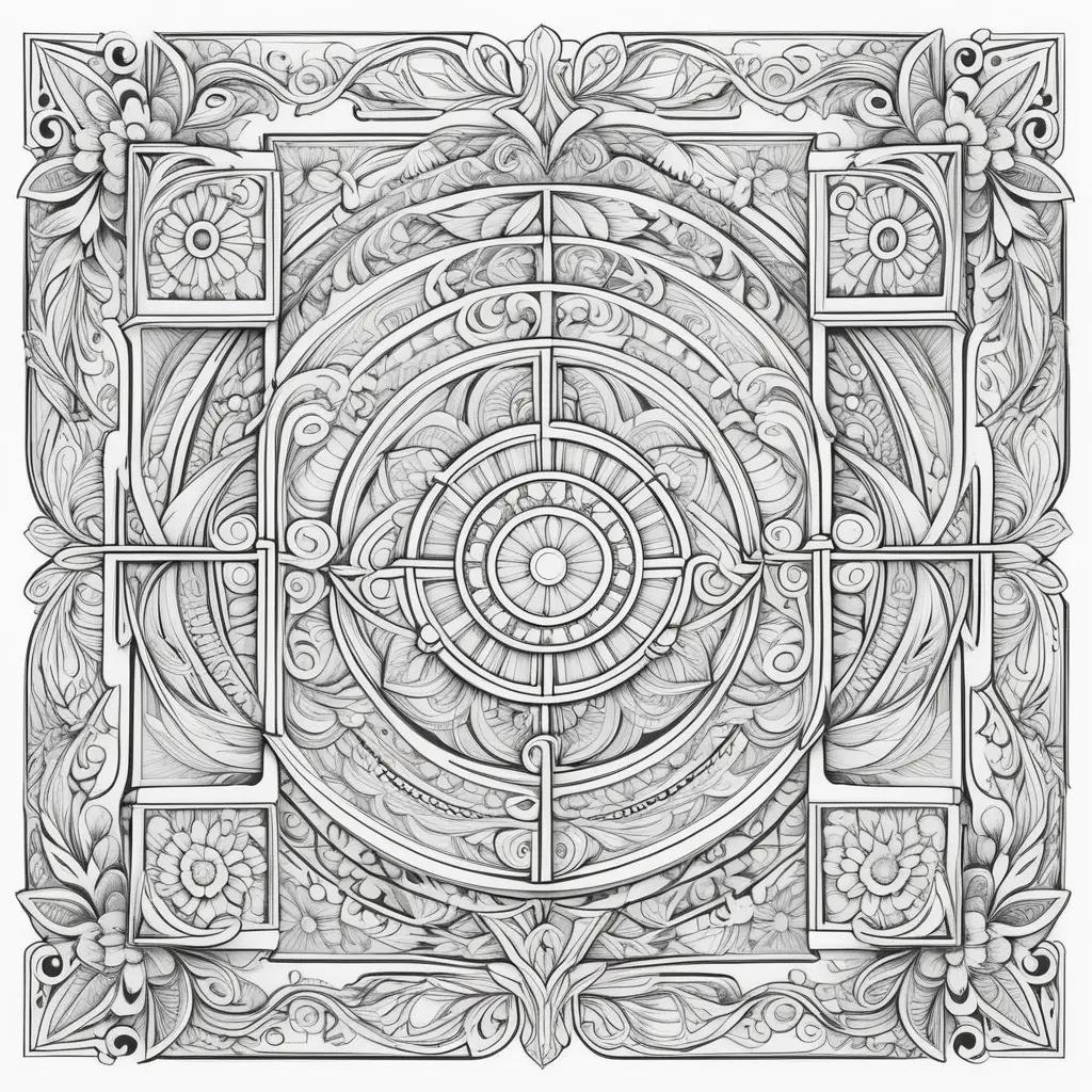 drawing of a number block coloring page