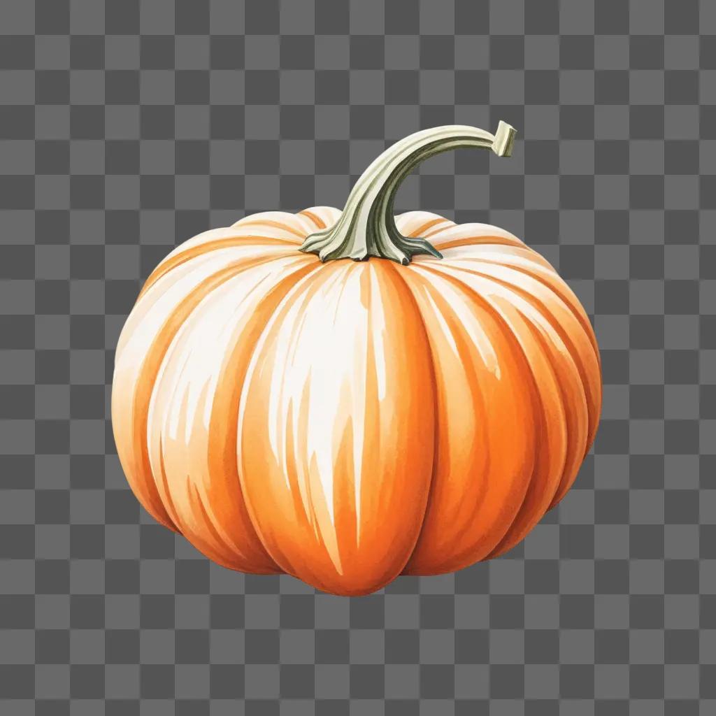 drawing of a side view pumpkin