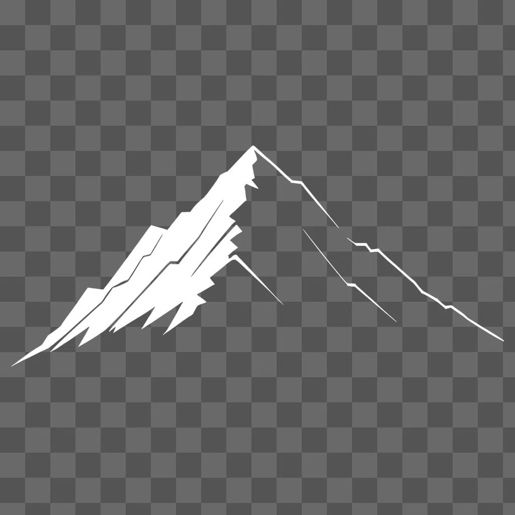 drawing of a simple mountain on a white background