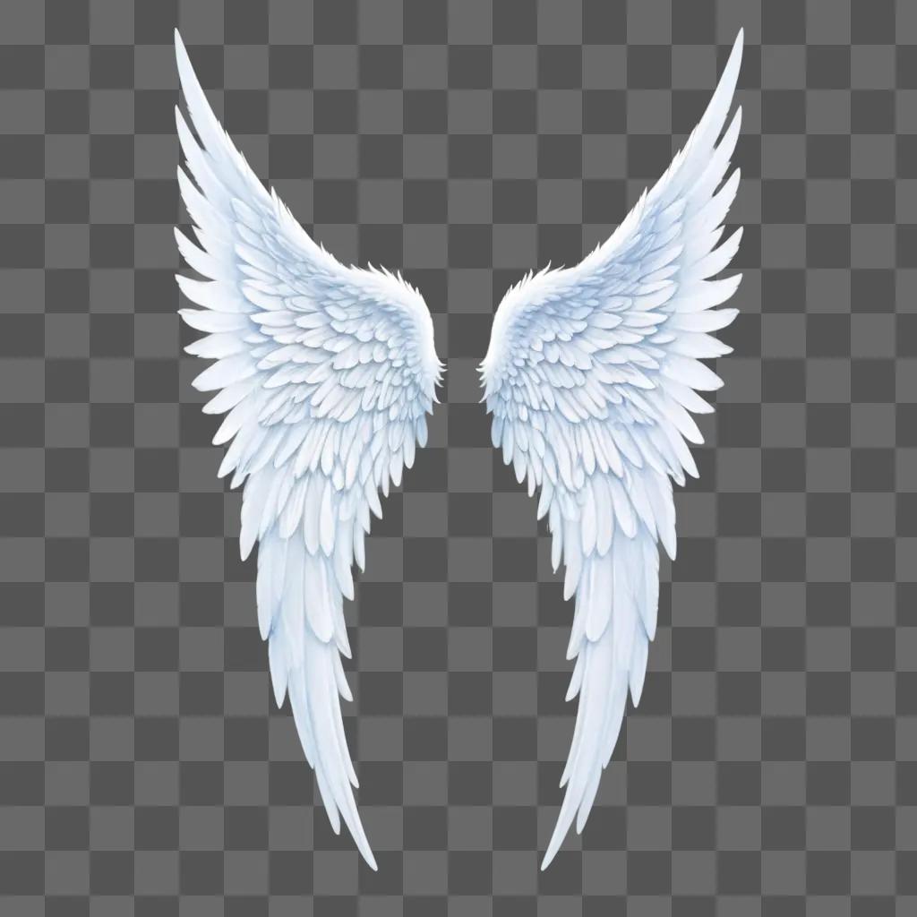 drawing of angel wings with a realistic touch