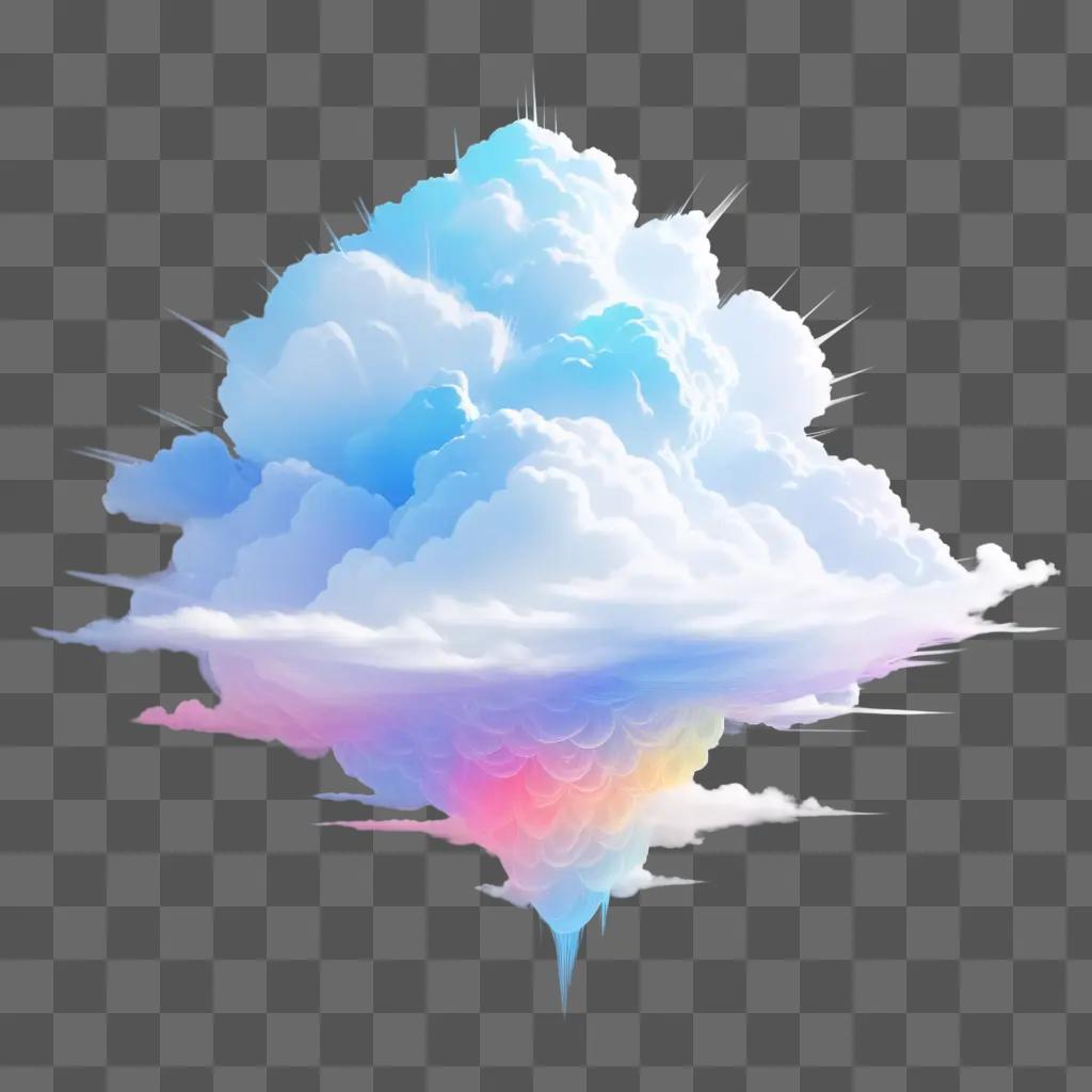 青空に浮かぶ雲の絵