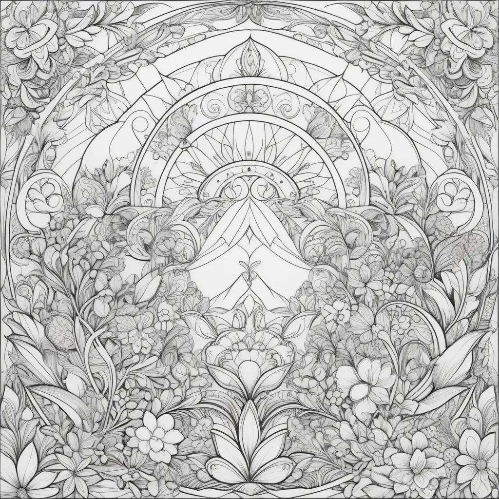 drawing of flowers in April coloring pages