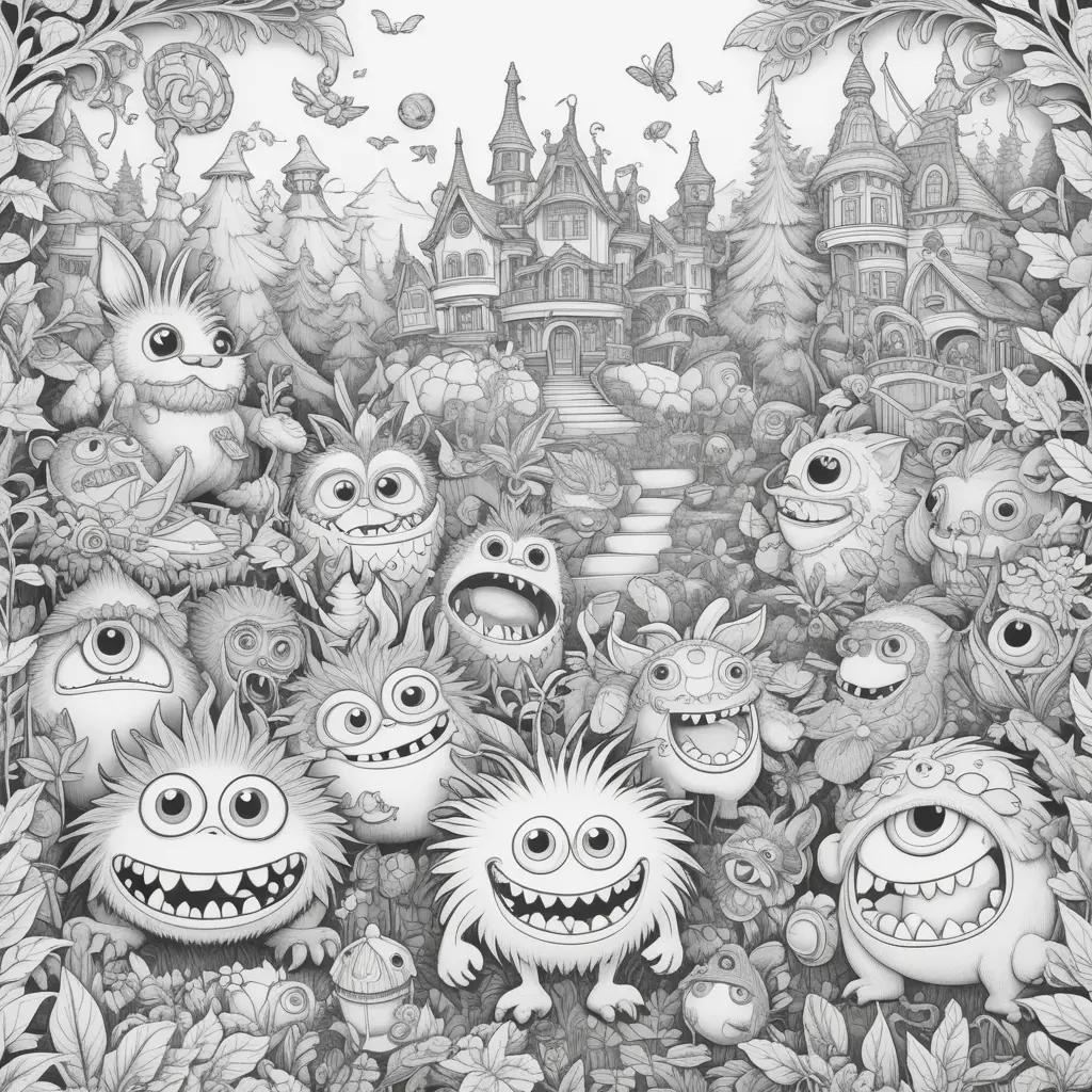 drawing of singing monsters in a forest