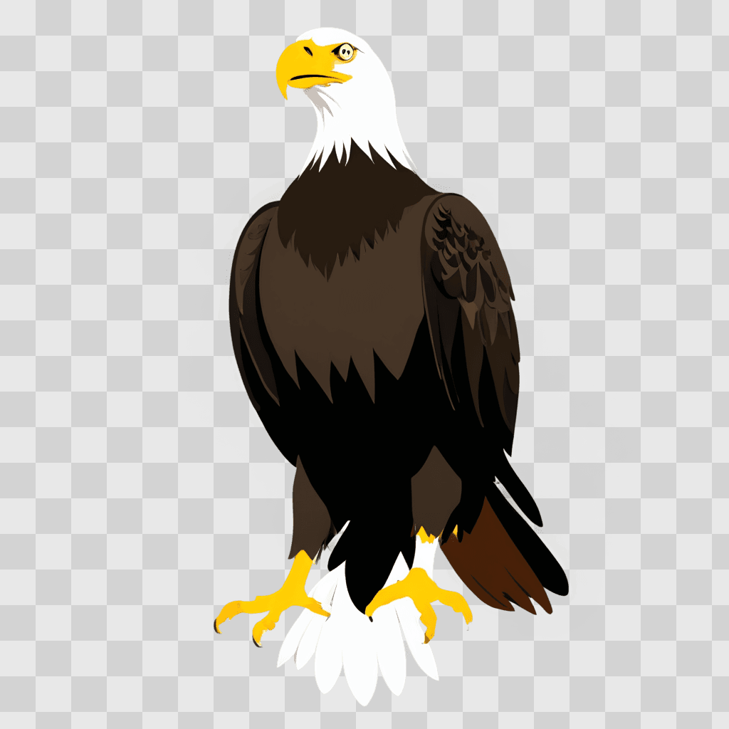 eagle clipart A bald eagle is glowing in the dark