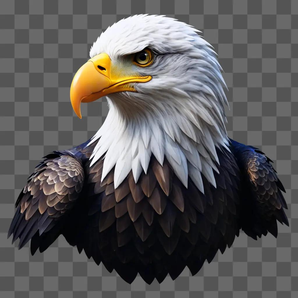 eagle clipart An eagle with a yellow beak and white wings