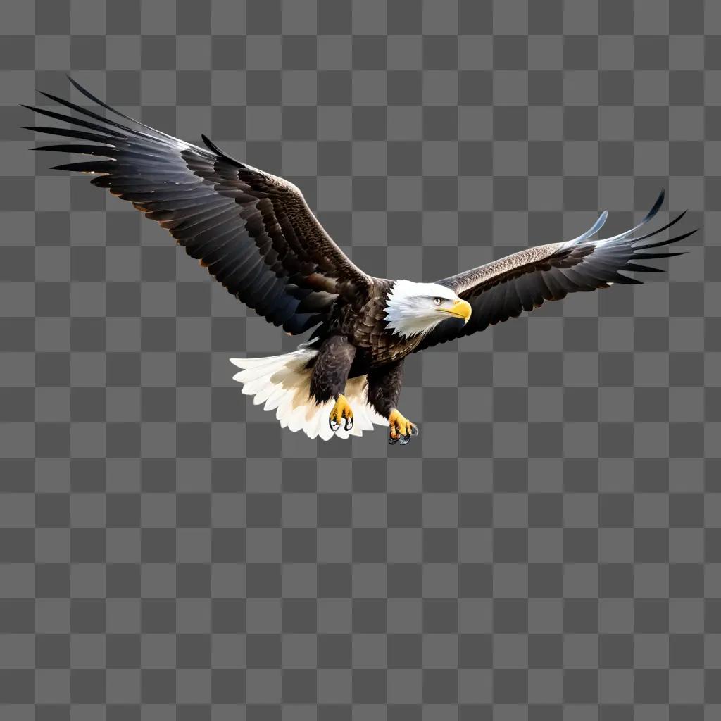 eagle with wings outstretched on a transparent background
