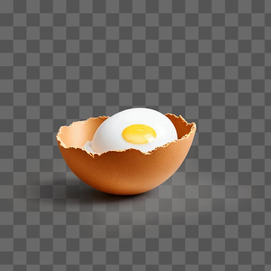 egg clipart A cracked egg with a yolk in the bowl