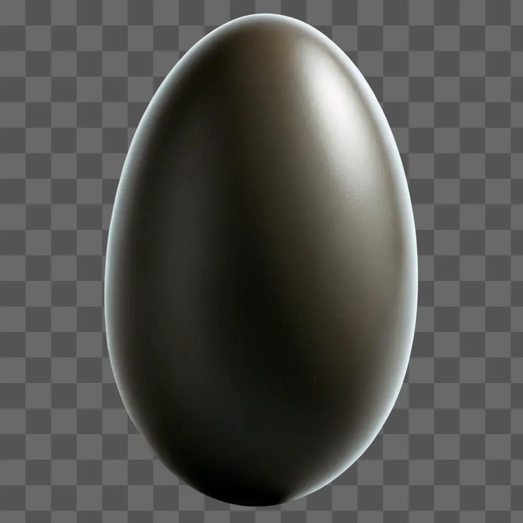 egg drawing for kids A black egg shines brightly against a gray background