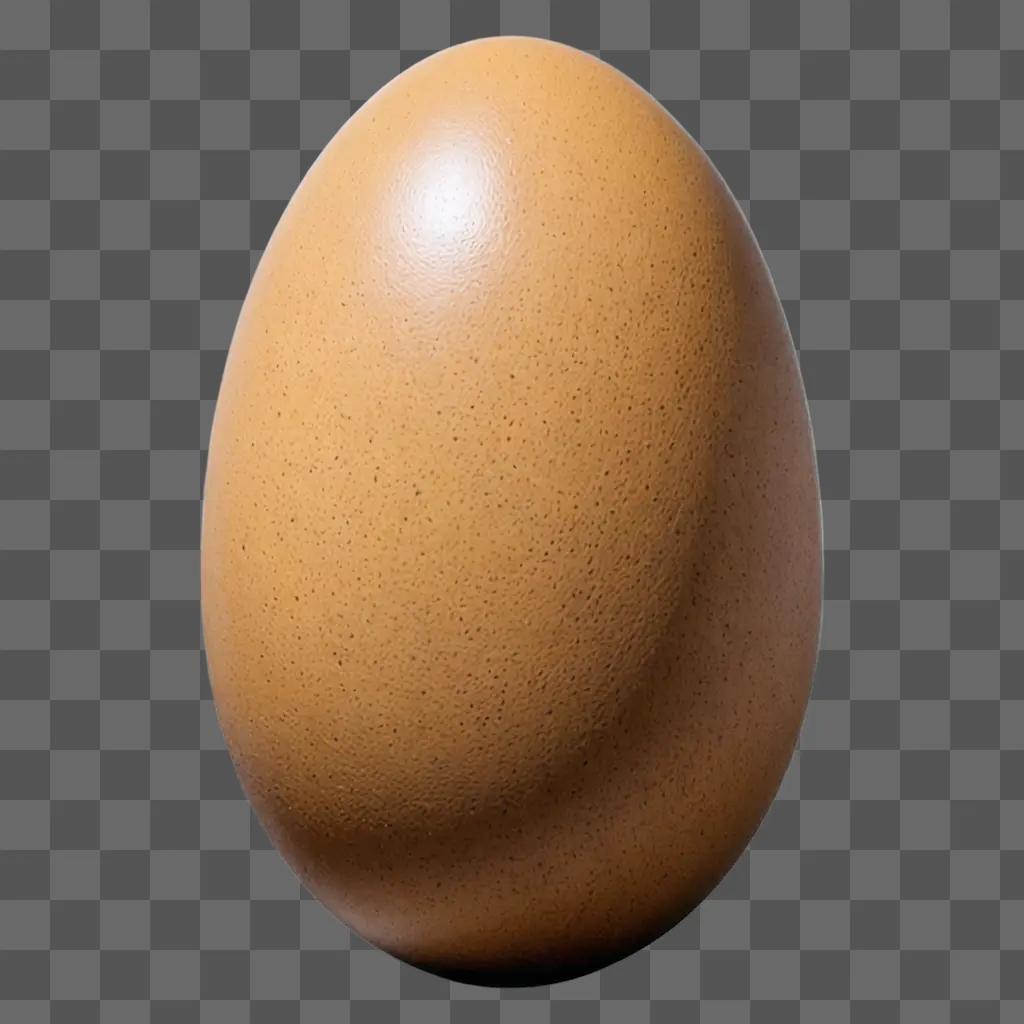 egg drawing realistic A light brown egg sits on a beige background