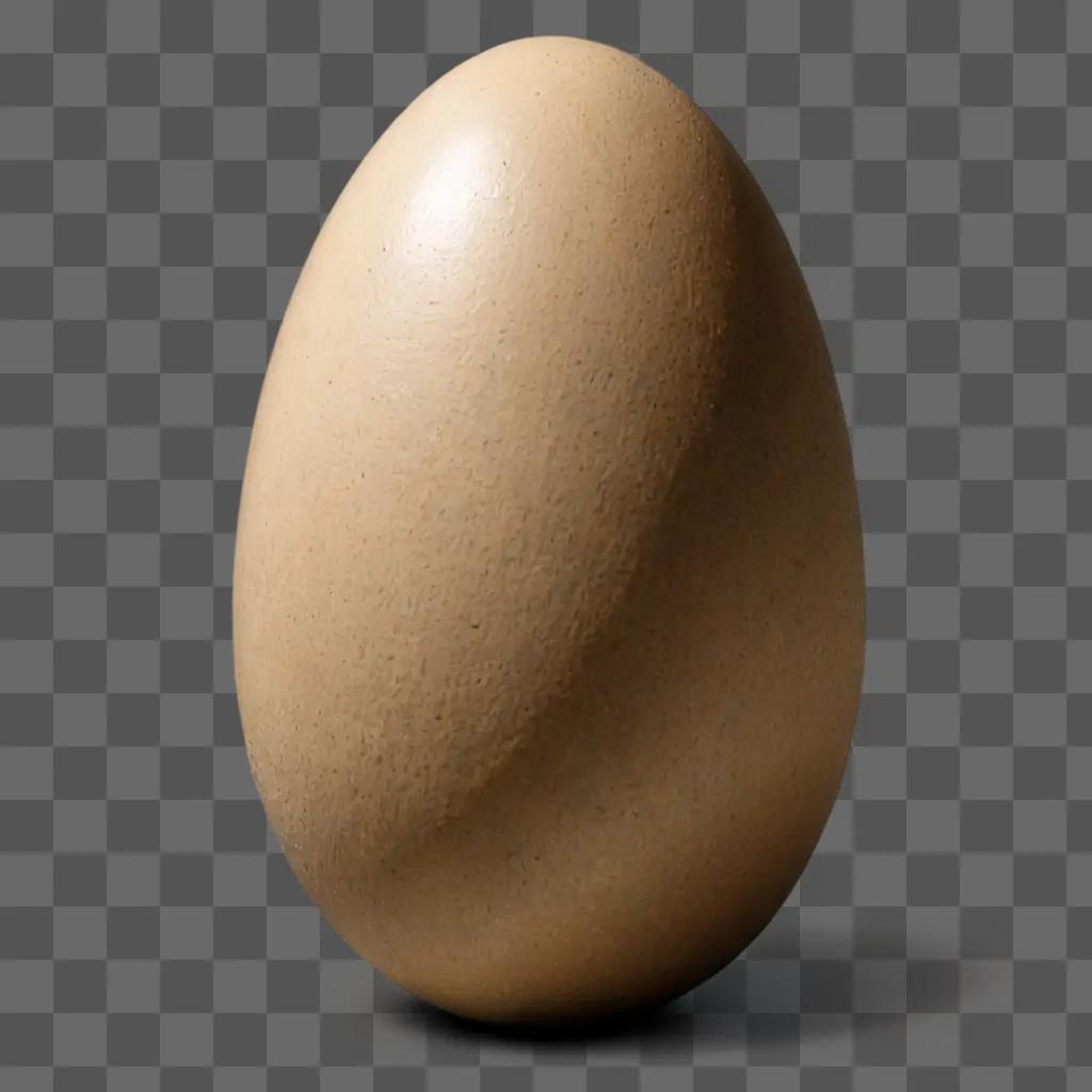 egg drawing realistic An egg sits in the light on a tan background