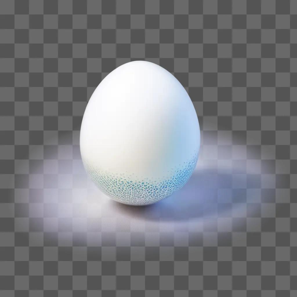 egg in a transparent medium with speckles