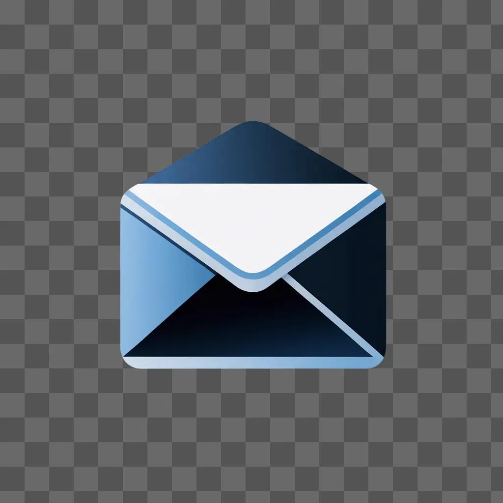 email icon glows against a blue background