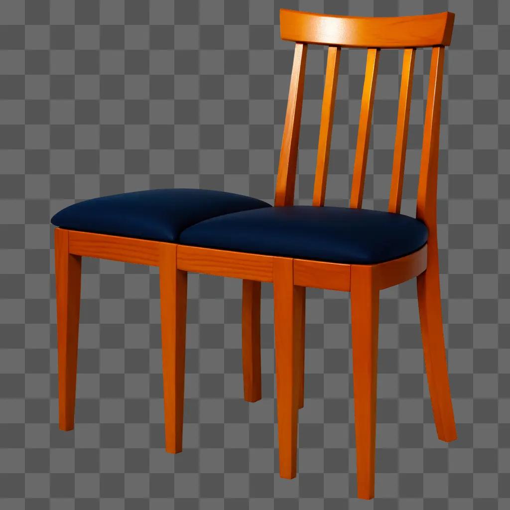 empty wooden chair in a dark background