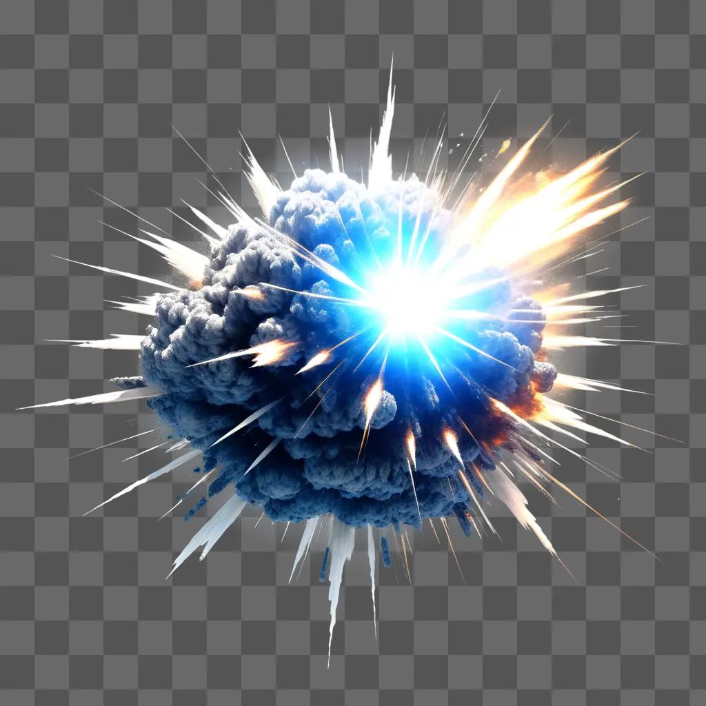 explosion with a transparent background