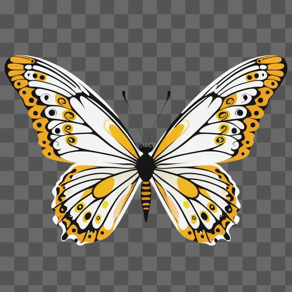 人目を引く蝶のクリップアートデザイン