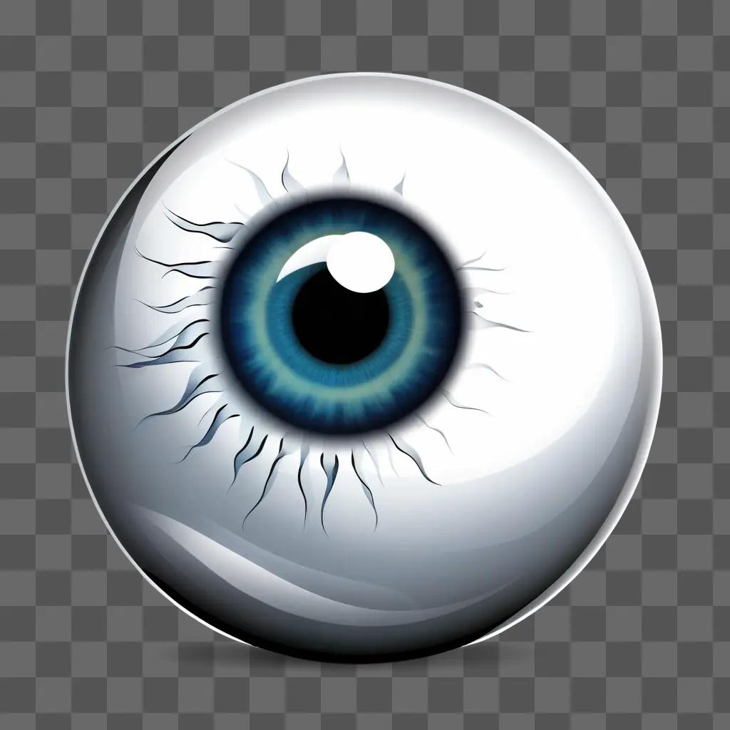 eyeball is drawn in a white background