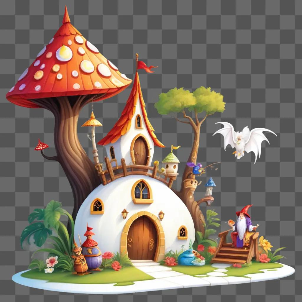 fairy house with a magical garden