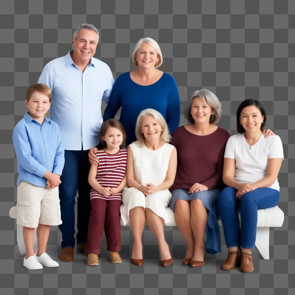 family group posing for a picture together